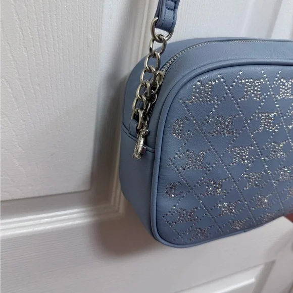 NWT Juicy Couture Crystal Crush Camera Dusty Blue Crossbody Bag - Picture 2 of 6